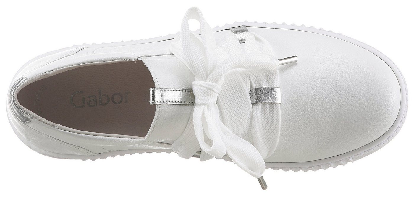 Gabor Slip-On Sneaker Schnürschuh, Halbschuh, Slipper mit aufgesetzter Zierschnürung – Bild 3 von 5