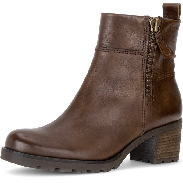 Gabor Stiefelette Blockabsatz, Boots mit Zierreißverschluss, normale Weite