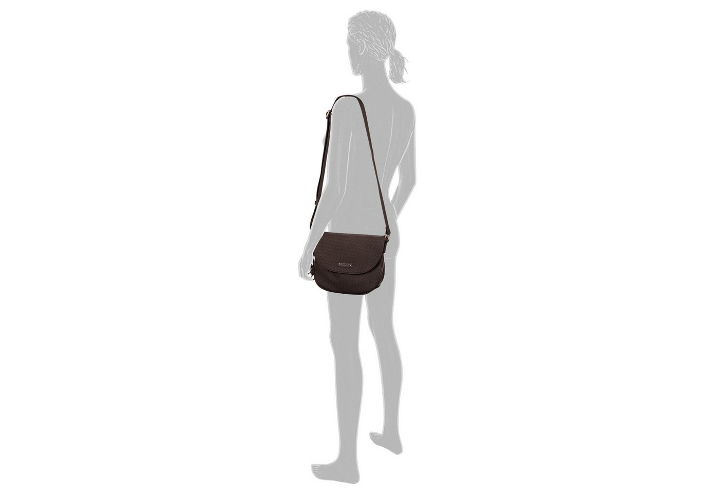 Gabor Umhängetasche Binta, Damen Schultertasche edlem Logo-Aufnäher – Bild 2 von 5