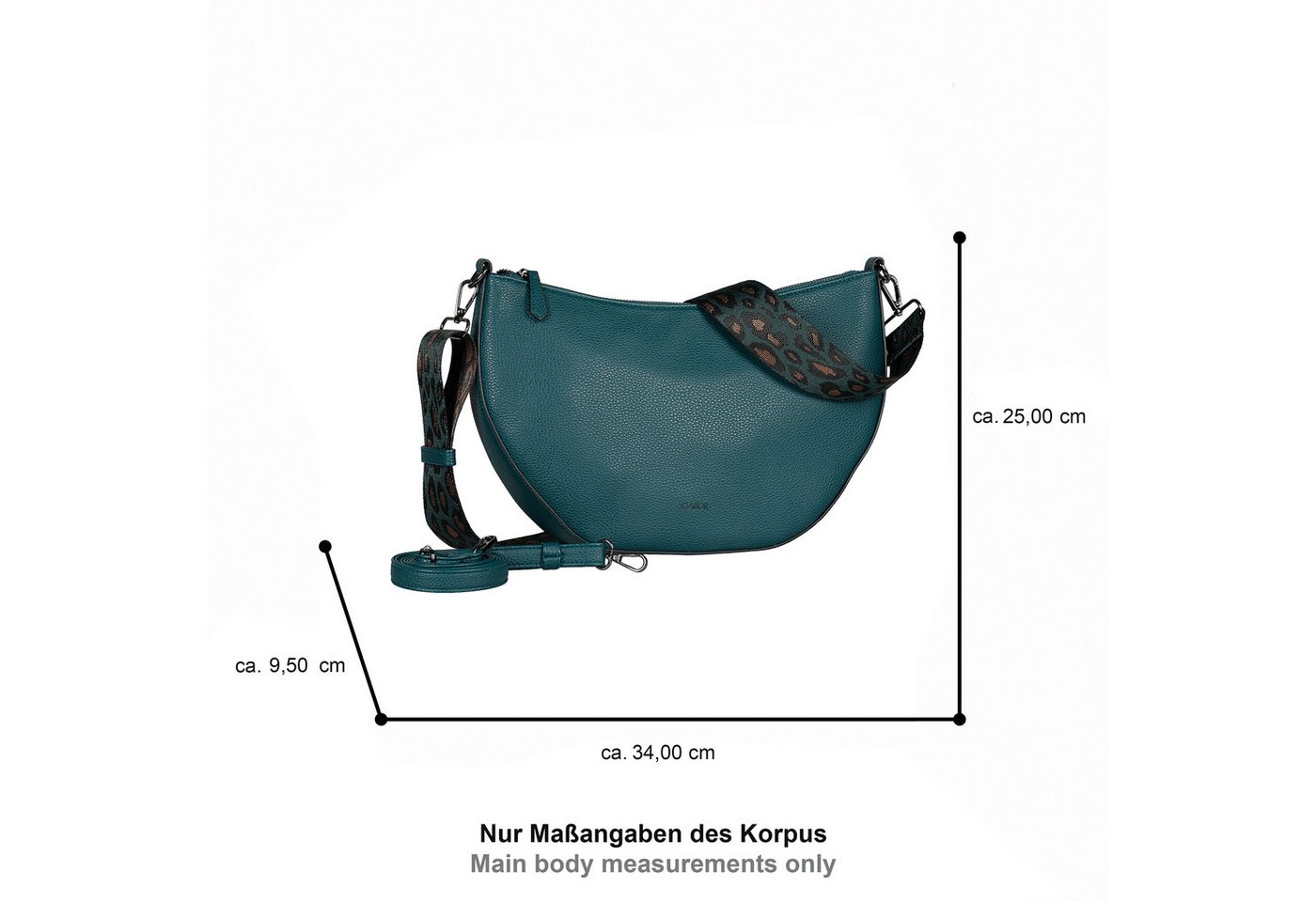 Gabor Umhängetasche Linda, Damen Umhängetasche, Handtasche, Tragetasche mit Logoprägung – Bild 5 von 5