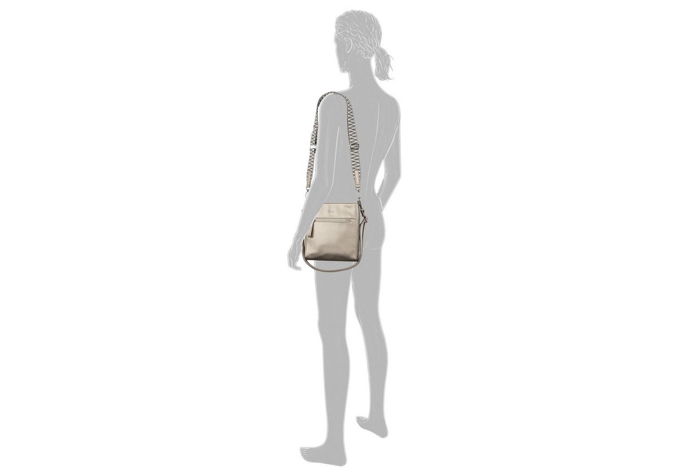 Gabor Umhängetasche Silena (Set, 2 Teile), Damen Schultertasche mit hochwertig, gewebtem Gurtband – Bild 2 von 5