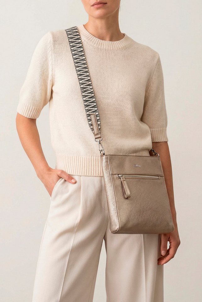 Gabor Umhängetasche Silena (Set, 2 Teile), Damen Schultertasche mit hochwertig, gewebtem Gurtband – Bild 5 von 5