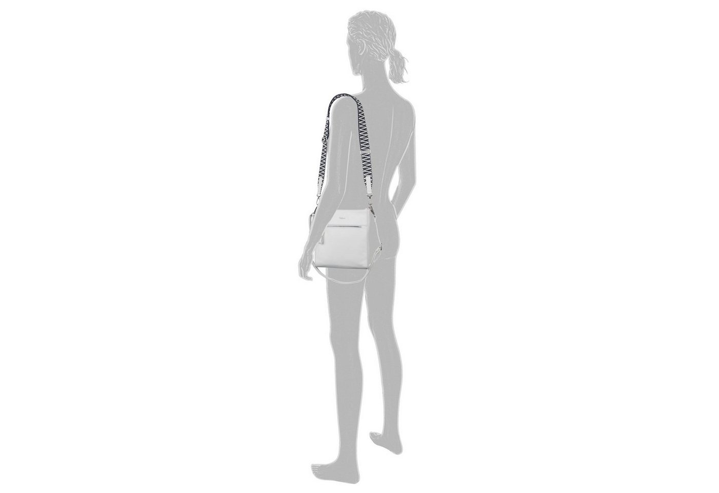 Gabor Umhängetasche Silena (Set, 2 Teile), Damen Schultertasche mit hochwertig, gewebtem Gurtband – Bild 2 von 4