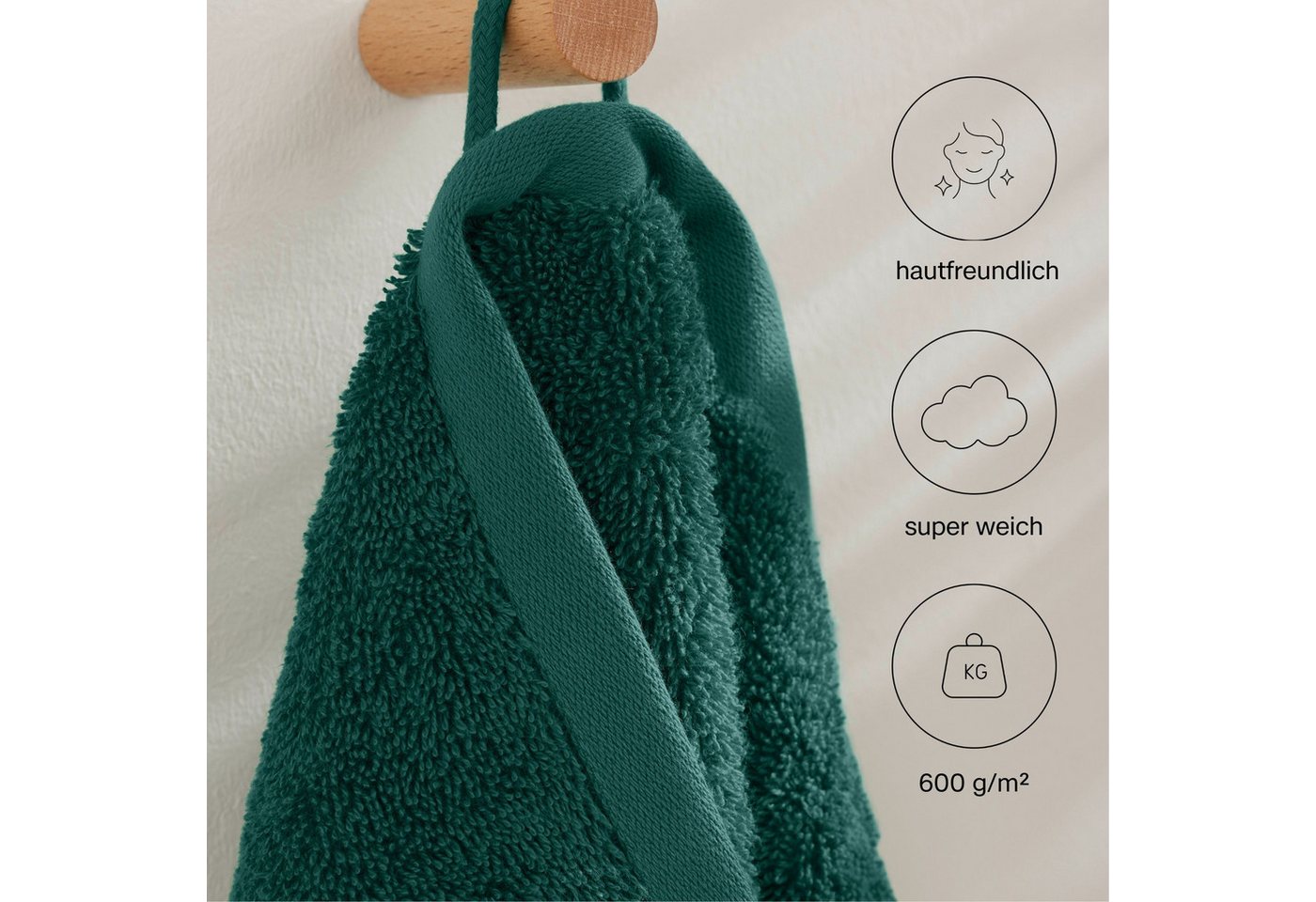s.Oliver Gästehandtuch s.Oliver, Premium Qualität, 600 gr/m², auch als Sets erhältlich, Walkfrottier (1-St), große Farbauswahl, auch als Duschtuch, Waschhandsch – Bild 3 von 5