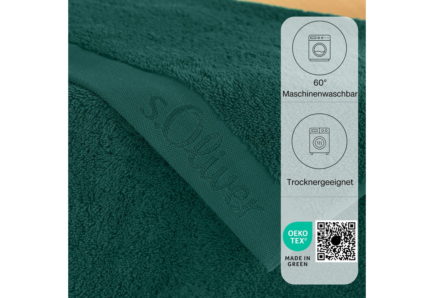 s.Oliver Gästehandtuch s.Oliver, Premium Qualität, 600 gr/m², auch als Sets erhältlich, Walkfrottier (1-St), große Farbauswahl, auch als Duschtuch, Waschhandsch – Bild 4 von 5