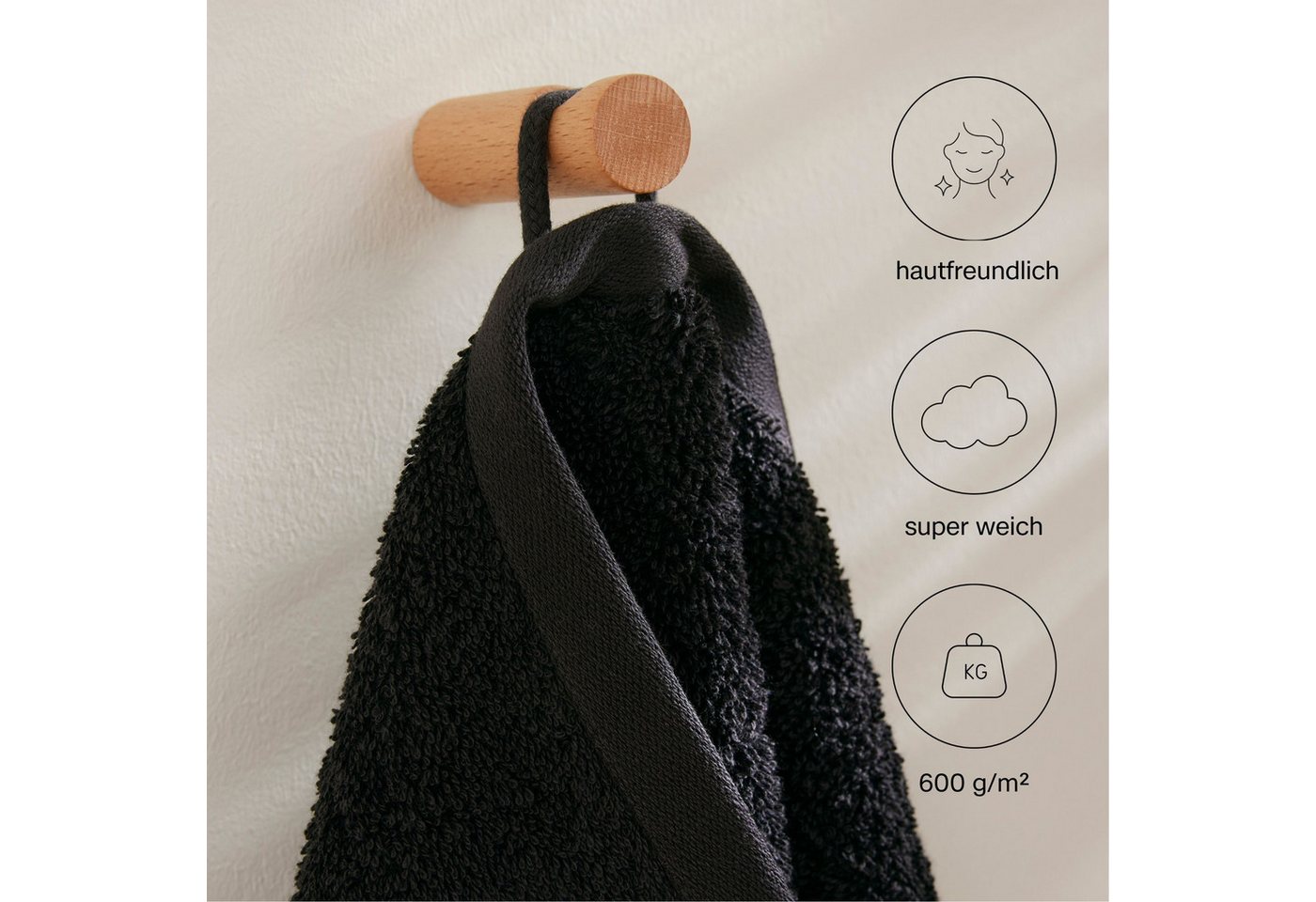 s.Oliver Gästehandtuch s.Oliver, Premium Qualität, 600 gr/m², auch als Sets erhältlich, Walkfrottier (1-St), große Farbauswahl, auch als Duschtuch, Waschhandsch – Bild 2 von 5