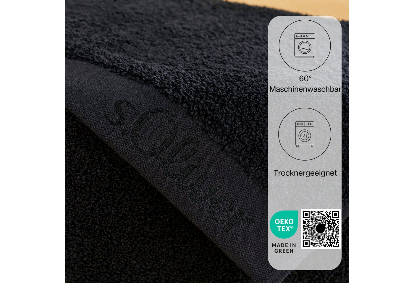 s.Oliver Gästehandtuch s.Oliver, Premium Qualität, 600 gr/m², auch als Sets erhältlich, Walkfrottier (1-St), große Farbauswahl, auch als Duschtuch, Waschhandsch – Bild 3 von 5