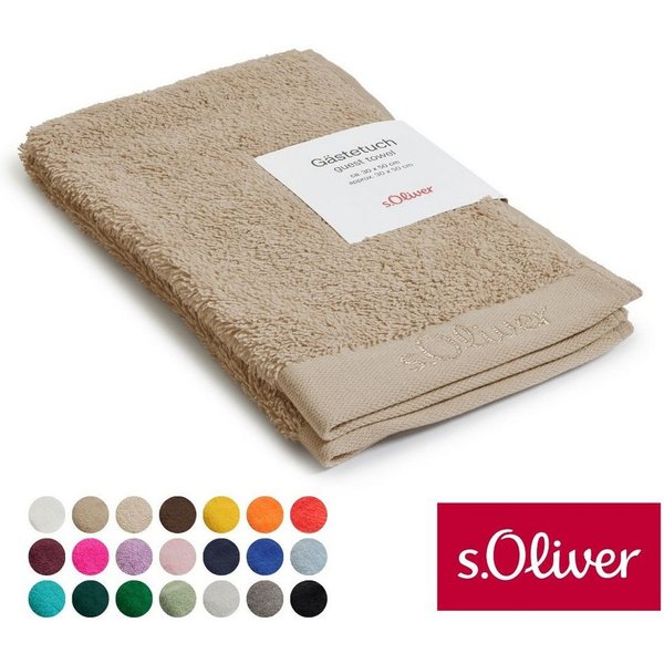 s.Oliver Gästehandtuch s.Oliver, Premium Qualität, 600 gr/m², auch als Sets erhältlich, Walkfrottier (1-St), große Farbauswahl, auch als Duschtuch, Waschhandsch