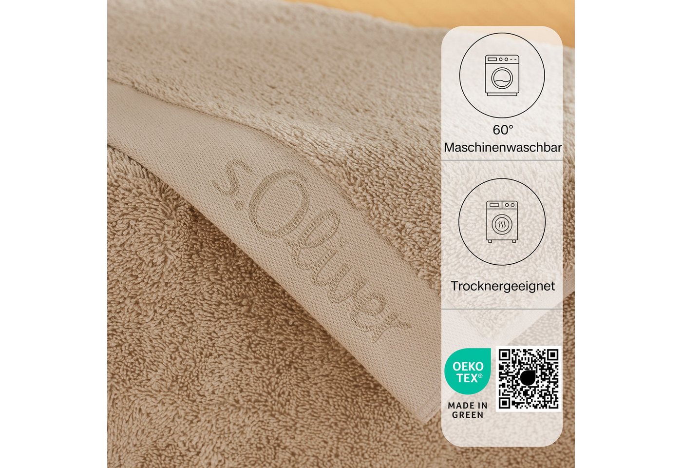 s.Oliver Gästehandtuch s.Oliver, Premium Qualität, 600 gr/m², auch als Sets erhältlich, Walkfrottier (1-St), große Farbauswahl, auch als Duschtuch, Waschhandsch – Bild 4 von 5