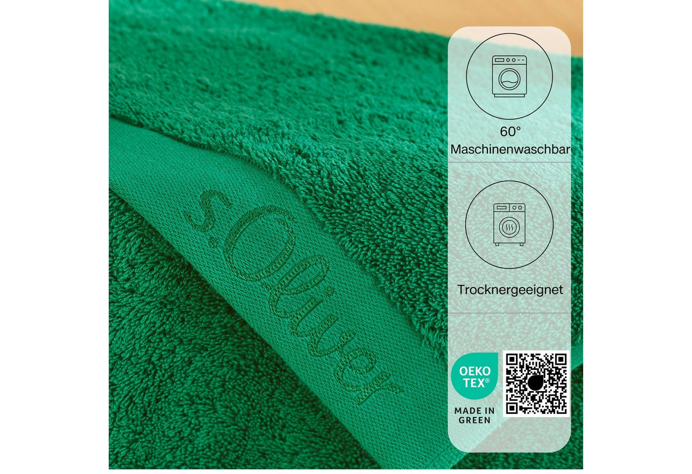 s.Oliver Gästehandtuch s.Oliver, Premium Qualität, 600 gr/m², auch als Sets erhältlich, Walkfrottier (1-St), große Farbauswahl, auch als Duschtuch, Waschhandsch – Bild 3 von 5