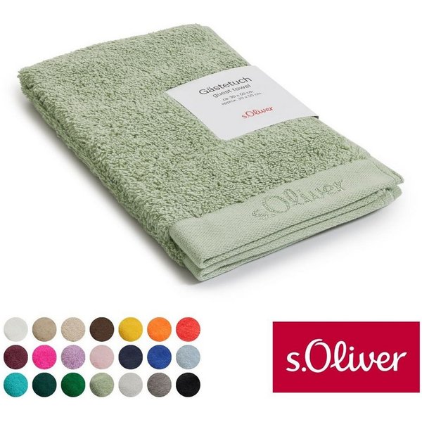 s.Oliver Gästehandtuch s.Oliver, Premium Qualität, 600 gr/m², auch als Sets erhältlich, Walkfrottier (1-St), große Farbauswahl, auch als Duschtuch, Waschhandsch