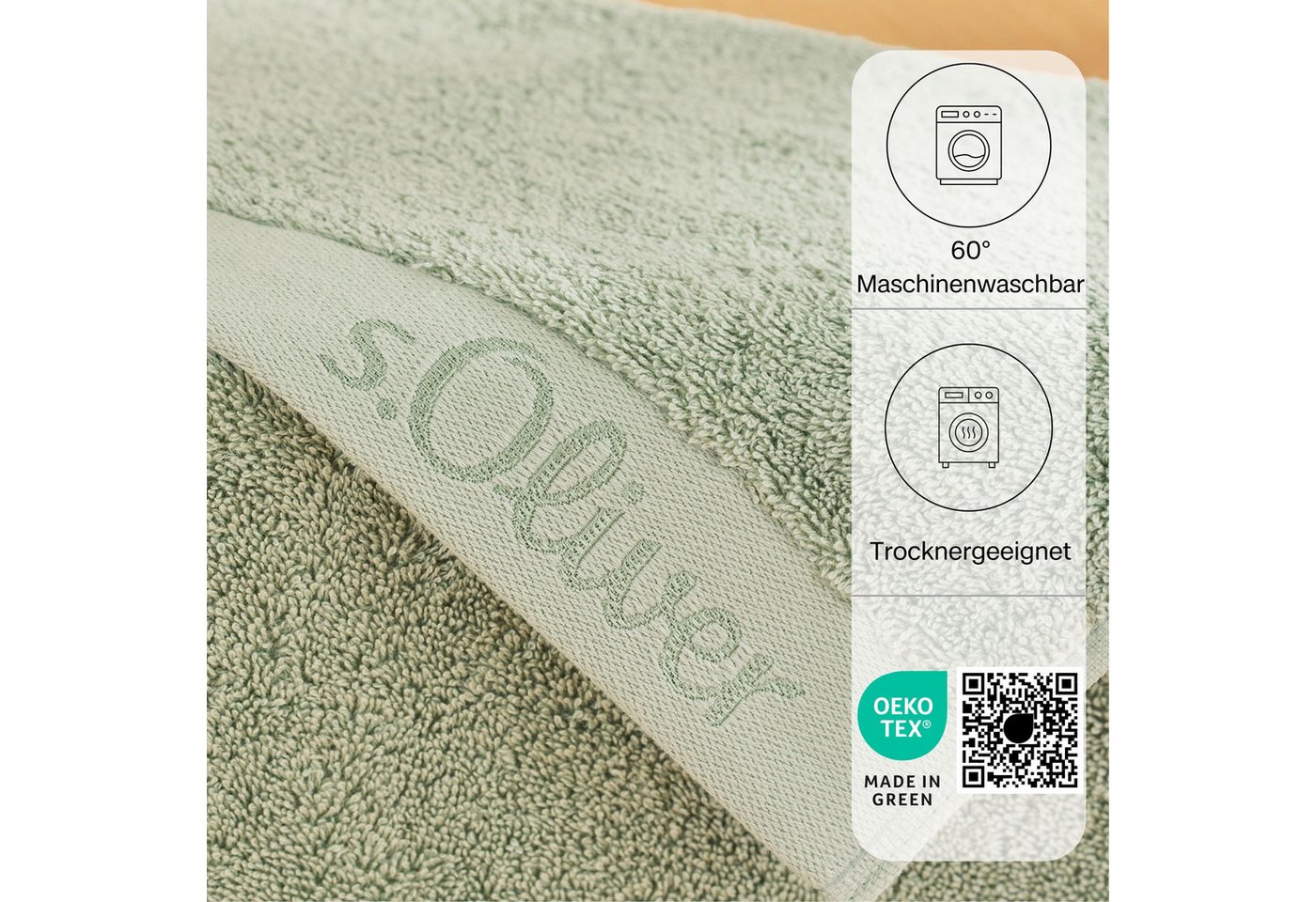 s.Oliver Gästehandtuch s.Oliver, Premium Qualität, 600 gr/m², auch als Sets erhältlich, Walkfrottier (1-St), große Farbauswahl, auch als Duschtuch, Waschhandsch – Bild 3 von 5