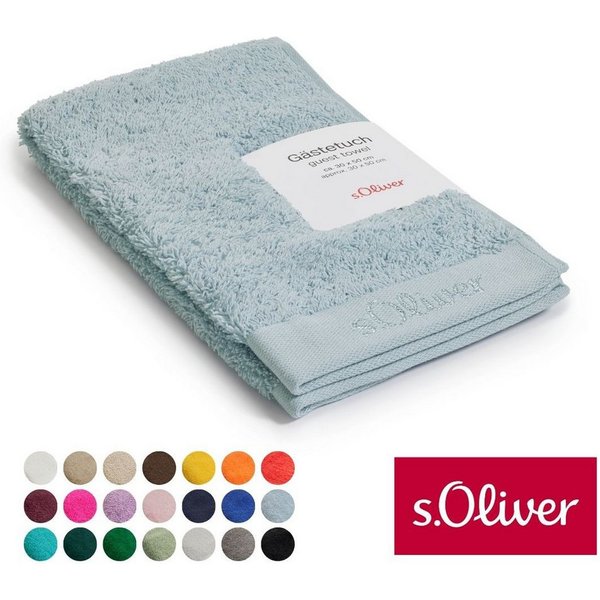 s.Oliver Gästehandtuch s.Oliver, Premium Qualität, 600 gr/m², auch als Sets erhältlich, Walkfrottier (1-St), große Farbauswahl, auch als Duschtuch, Waschhandsch