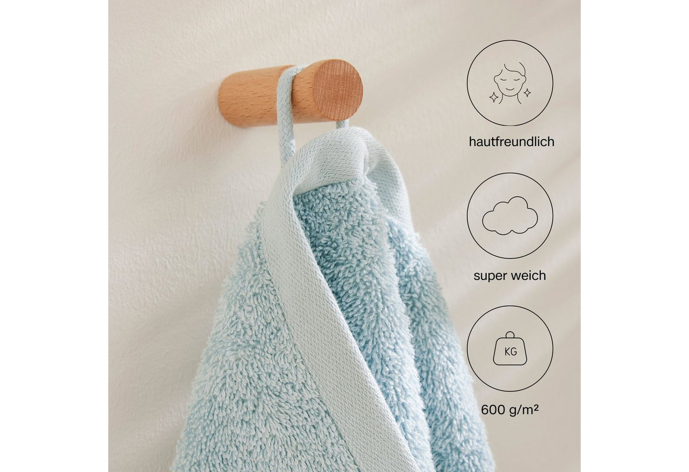 s.Oliver Gästehandtuch s.Oliver, Premium Qualität, 600 gr/m², auch als Sets erhältlich, Walkfrottier (1-St), große Farbauswahl, auch als Duschtuch, Waschhandsch – Bild 2 von 5