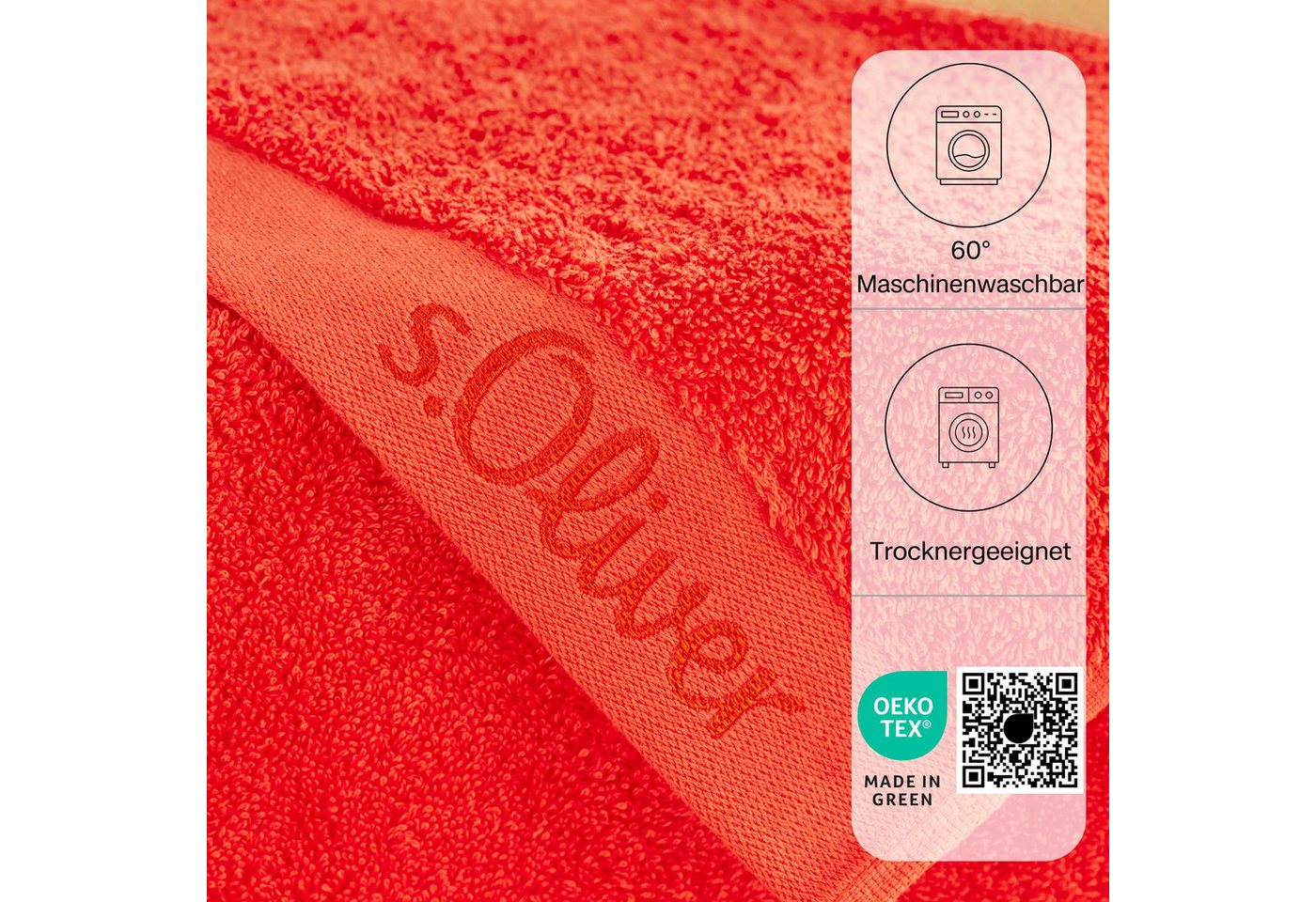 s.Oliver Gästehandtuch s.Oliver, Premium Qualität, 600 gr/m², auch als Sets erhältlich, Walkfrottier (1-St), große Farbauswahl, auch als Duschtuch, Waschhandsch – Bild 3 von 5