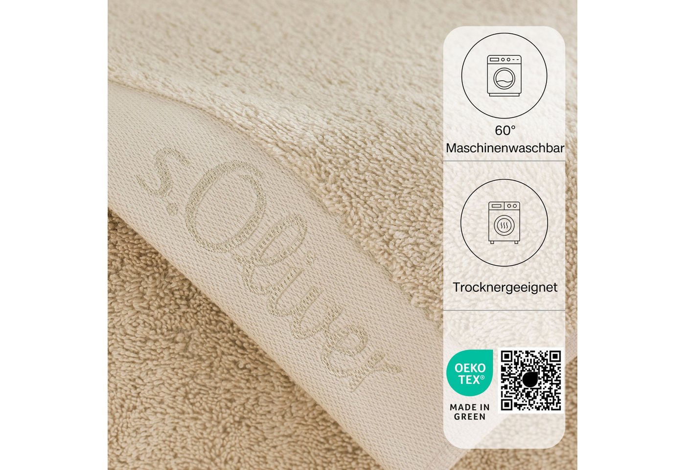 s.Oliver Gästehandtuch s.Oliver, Premium Qualität, 600 gr/m², auch als Sets erhältlich, Walkfrottier (1-St), große Farbauswahl, auch als Duschtuch, Waschhandsch – Bild 3 von 5