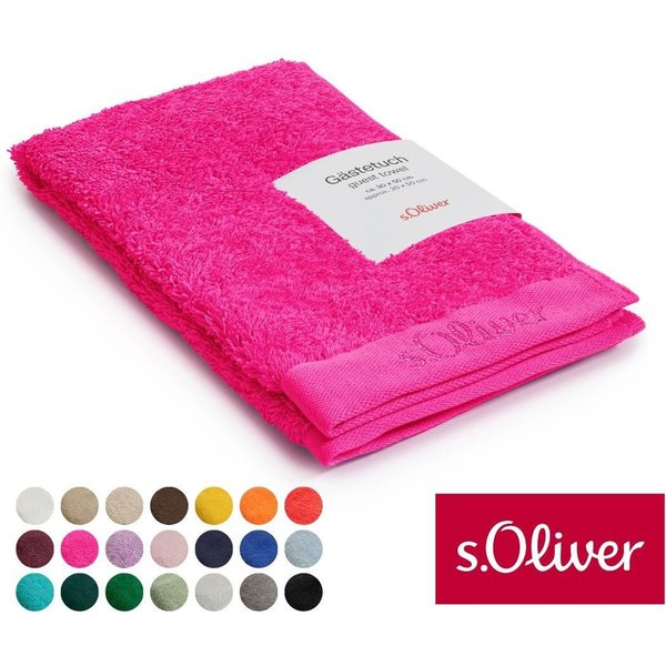 s.Oliver Gästehandtuch s.Oliver, Premium Qualität, 600 gr/m², auch als Sets erhältlich, Walkfrottier (1-St), große Farbauswahl, auch als Duschtuch, Waschhandsch