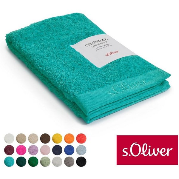 s.Oliver Gästehandtuch s.Oliver, Premium Qualität, 600 gr/m², auch als Sets erhältlich, Walkfrottier (1-St), große Farbauswahl, auch als Duschtuch, Waschhandsch