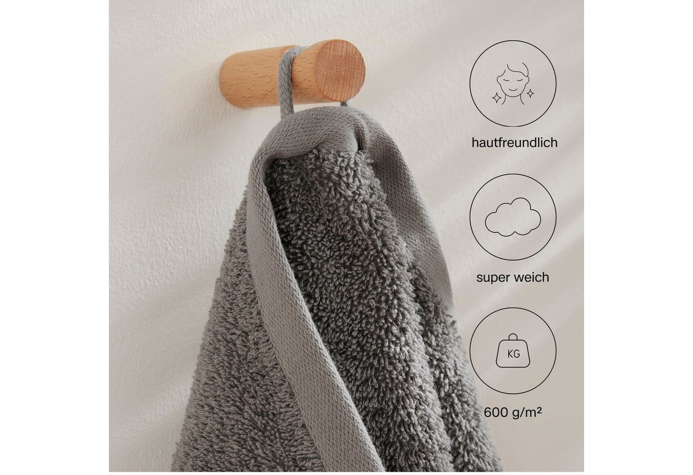 s.Oliver Gästehandtuch s.Oliver, Premium Qualität, 600 gr/m², auch als Sets erhältlich, Walkfrottier (1-St), große Farbauswahl, auch als Duschtuch, Waschhandsch – Bild 2 von 5