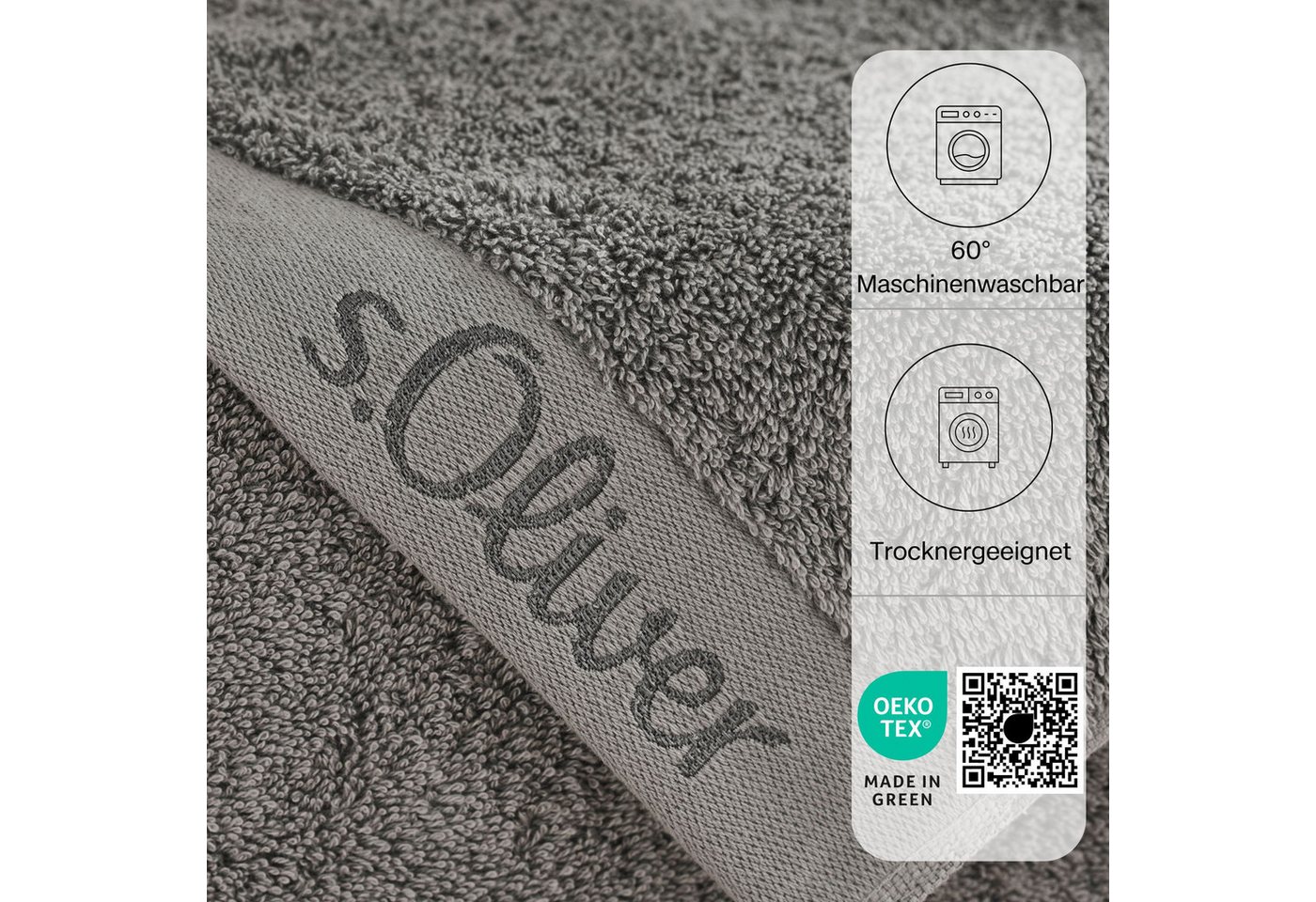 s.Oliver Gästehandtuch s.Oliver, Premium Qualität, 600 gr/m², auch als Sets erhältlich, Walkfrottier (1-St), große Farbauswahl, auch als Duschtuch, Waschhandsch – Bild 3 von 5