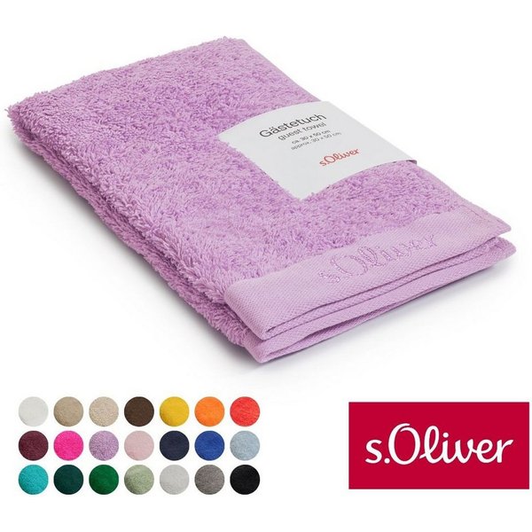 s.Oliver Gästehandtuch s.Oliver, Premium Qualität, 600 gr/m², auch als Sets erhältlich, Walkfrottier (1-St), große Farbauswahl, auch als Duschtuch, Waschhandsch