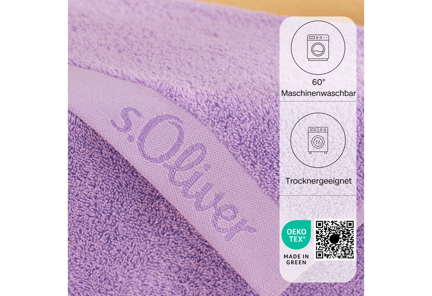 s.Oliver Gästehandtuch s.Oliver, Premium Qualität, 600 gr/m², auch als Sets erhältlich, Walkfrottier (1-St), große Farbauswahl, auch als Duschtuch, Waschhandsch – Bild 3 von 5
