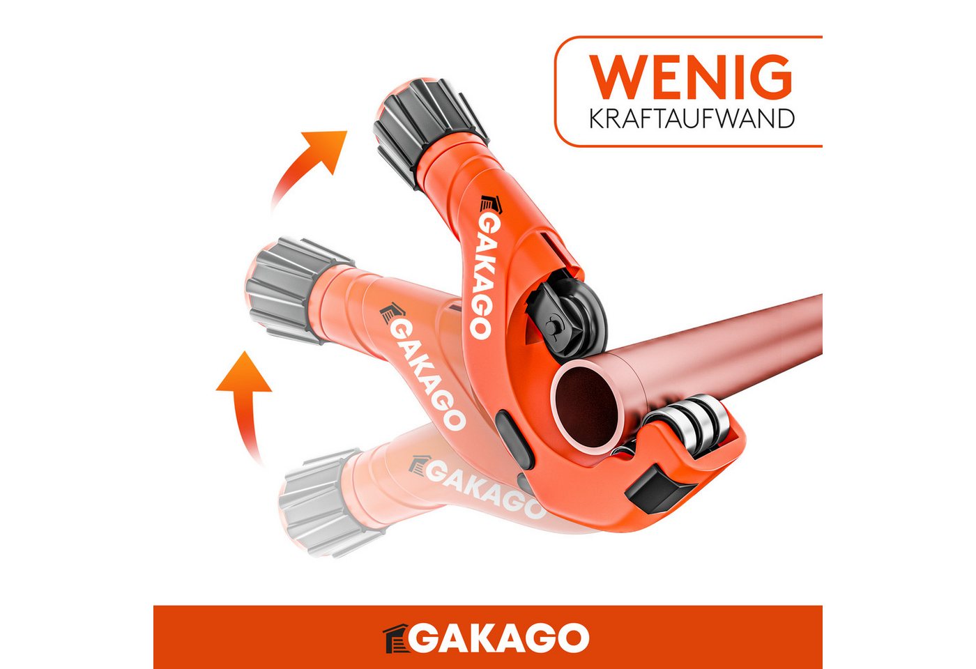 Gakago Rohrschneider, (Set), mit Entgrater für alle gängigen Metalle und Kunststoffe – Bild 5 von 5