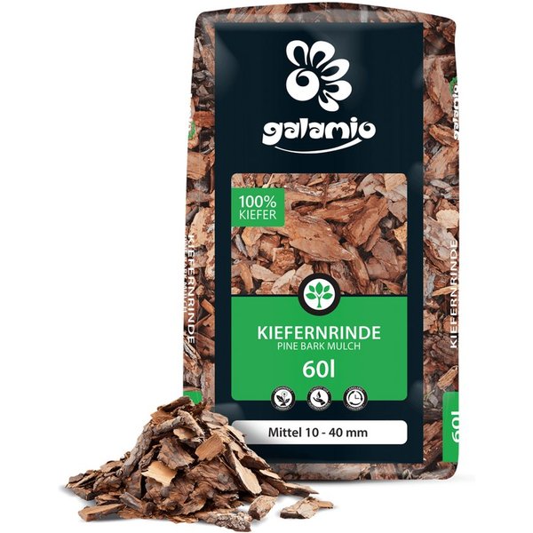 GALAMIO Rindenmulch Rindenmulch Kiefer Mittel, (Paket, 1-St)