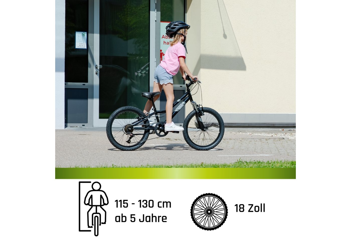 Galano Kinderfahrrad GA20, 7 Gang, Kettenschaltung, Kinderfahrrad 18 Zoll 115 - 130 cm Mädchen Jungen Fahrrad ab 5 Jahre – Bild 3 von 5
