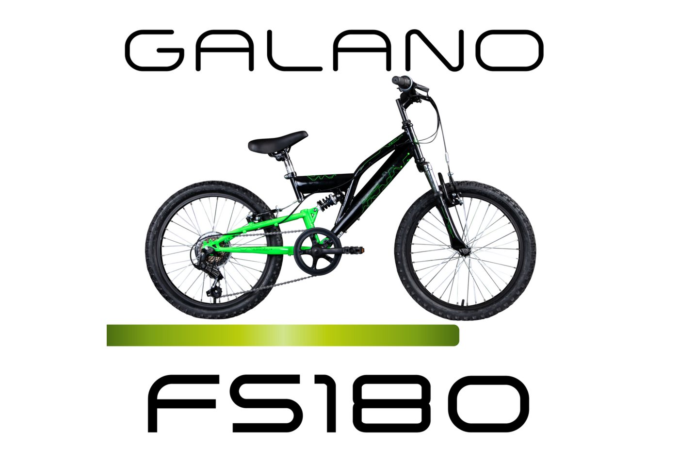 Galano Mountainbike FS180, 6 Gang, Kettenschaltung, 20 Zoll Kinderfahrrad ab 6 Jahre 120-135 cm für Mädchen und Jungen – Bild 2 von 5