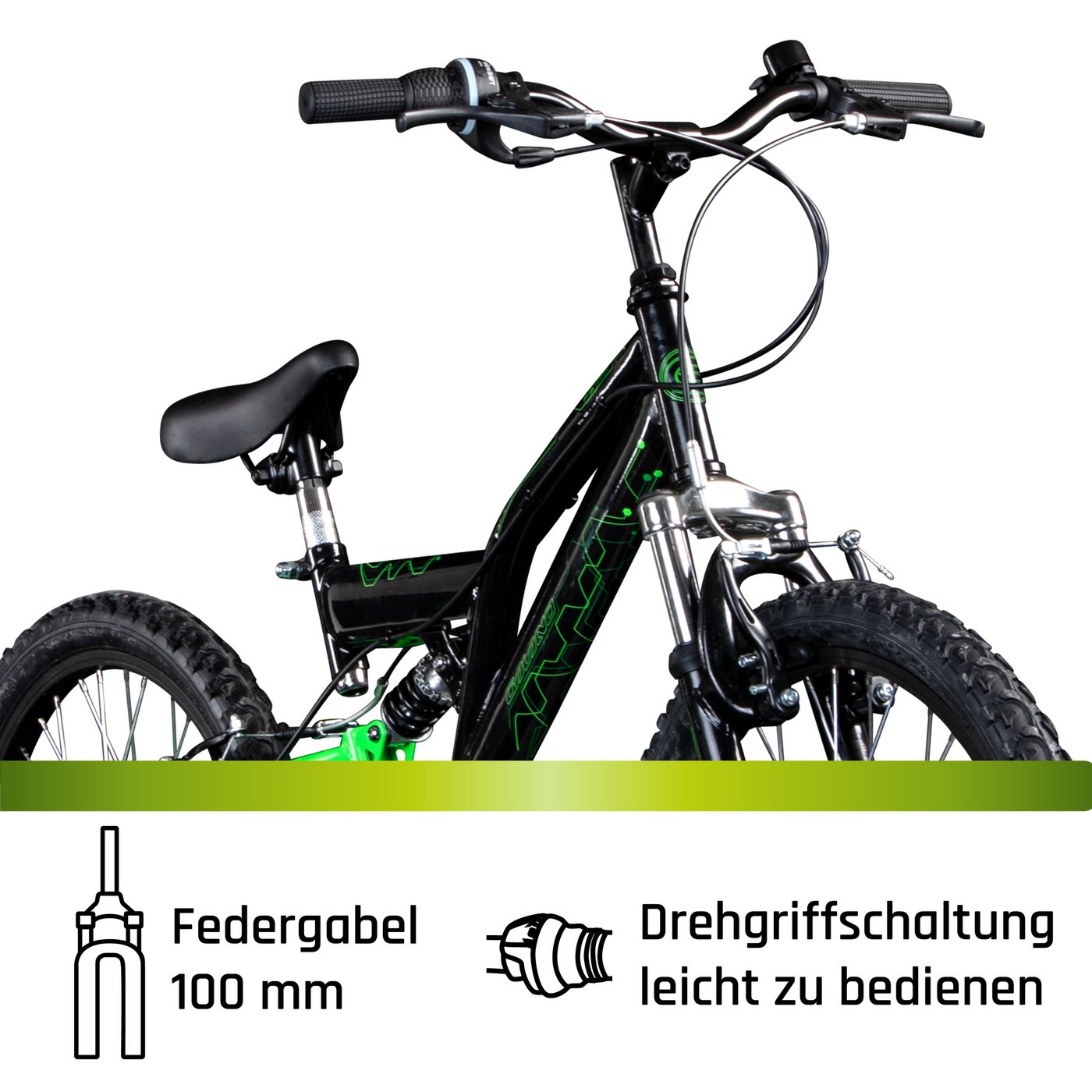Galano Mountainbike FS180, 6 Gang, Kettenschaltung, 20 Zoll Kinderfahrrad ab 6 Jahre 120-135 cm für Mädchen und Jungen – Bild 4 von 5