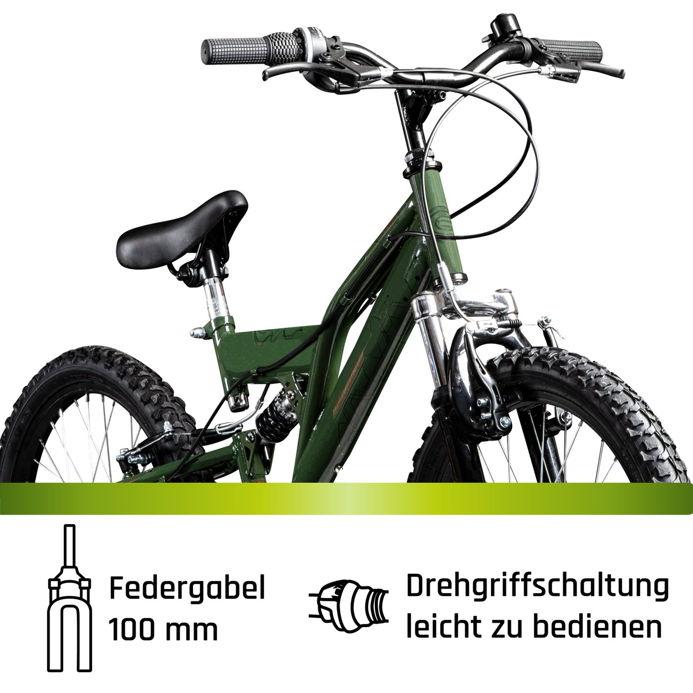 Galano Mountainbike FS180, 6 Gang, Kettenschaltung, 20 Zoll Kinderfahrrad ab 6 Jahre 120-135 cm für Mädchen und Jungen – Bild 4 von 5