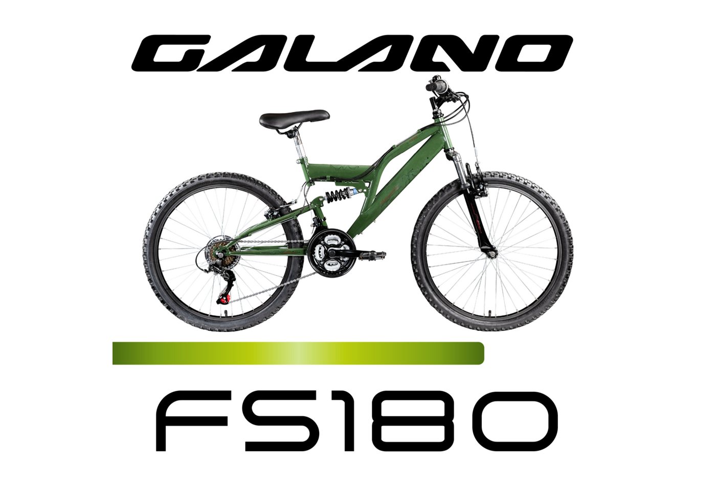 Galano Mountainbike FS180, 18 Gang, Kettenschaltung, Jugendfahrrad ab 8 130-145 cm MTB Fully Fahrrad Mädchen Jungen – Bild 2 von 5