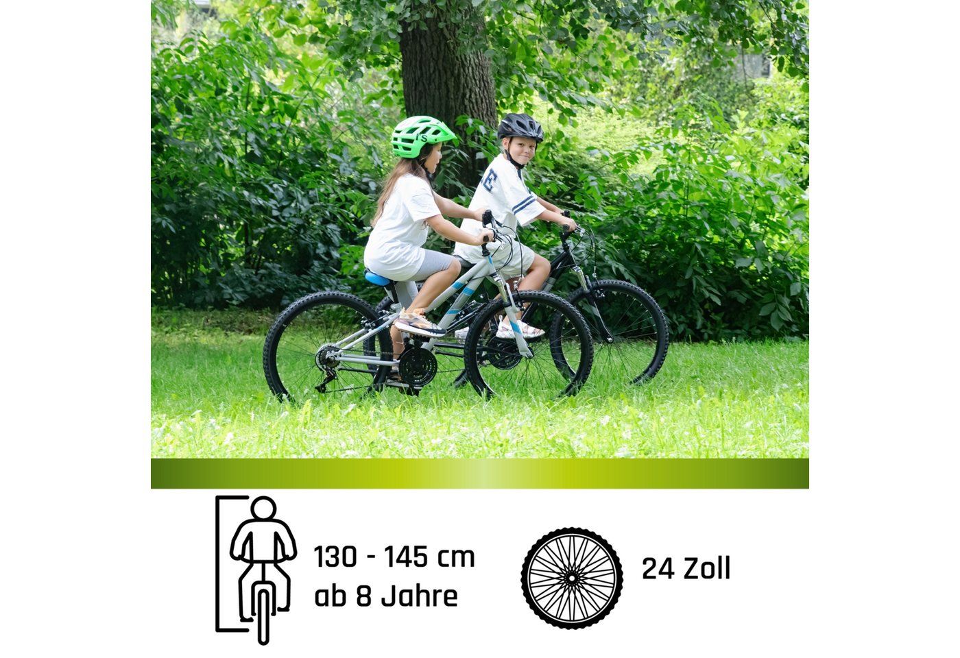Galano Mountainbike GA20, 21 Gang Saiguan, Kettenschaltung, Jugendfahrrad 24 Zoll Mountainbike 130-145 cm 21 Gänge Mädchen Jungen – Bild 3 von 5
