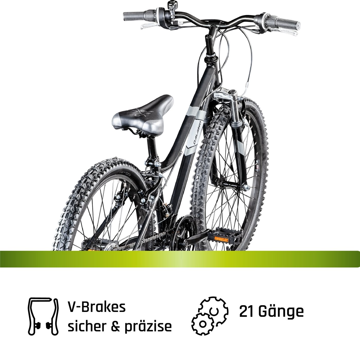 Galano Mountainbike GA20, 21 Gang Saiguan, Kettenschaltung, Jugendfahrrad 24 Zoll Mountainbike 130-145cm 21 Gänge Kinder – Bild 4 von 5