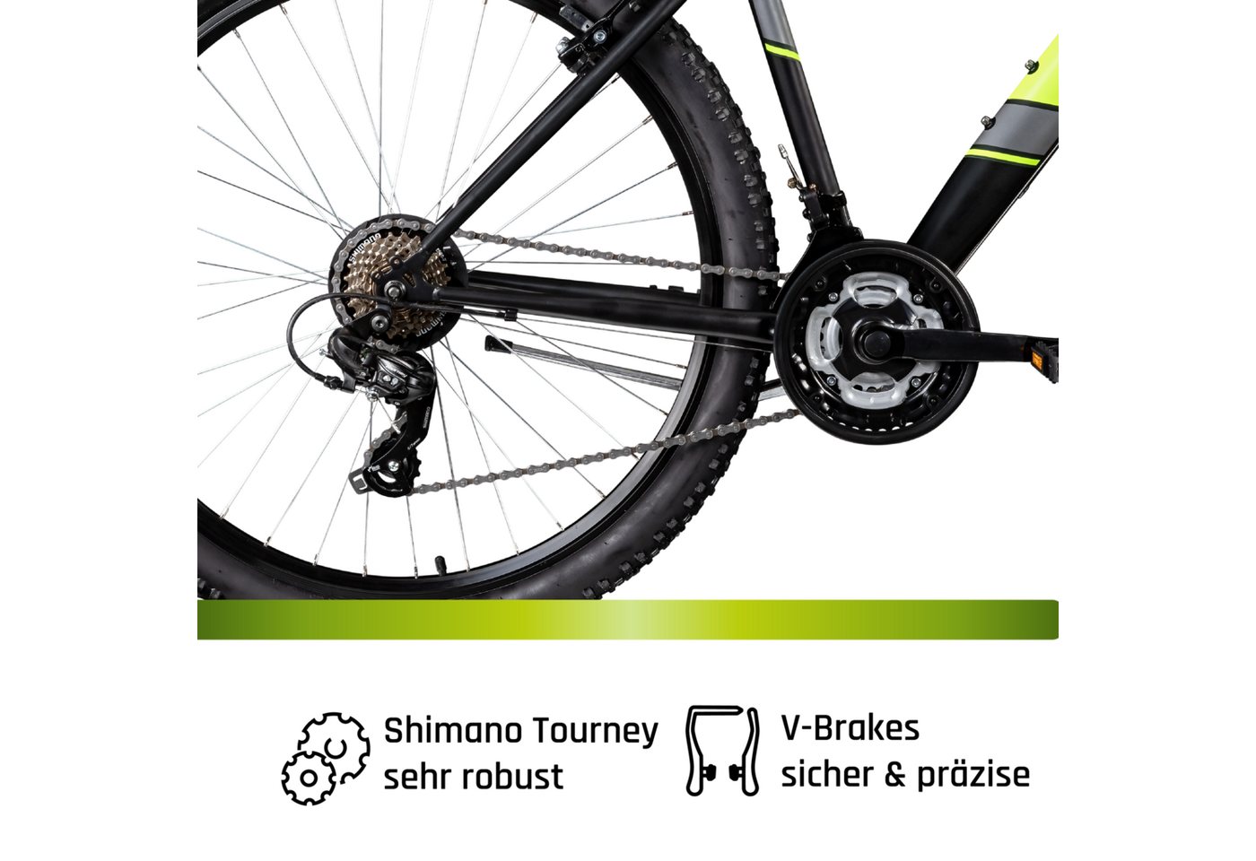 Galano Mountainbike GA270, 21 Gang Shimano Tourney Schaltwerk, Kettenschaltung, Mountainbike 27,5 Zoll Fahrrad Hardtail MTB 21 Gänge 160 - 175 cm – Bild 5 von 5