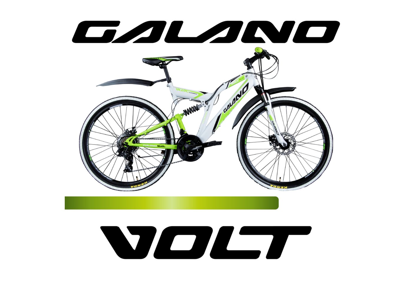 Galano Mountainbike Volt DS, 21 Gang, Kettenschaltung, 26 Zoll Jugendfahrrad MTB Fully ab 160 cm für Mädchen und Jungen – Bild 2 von 5