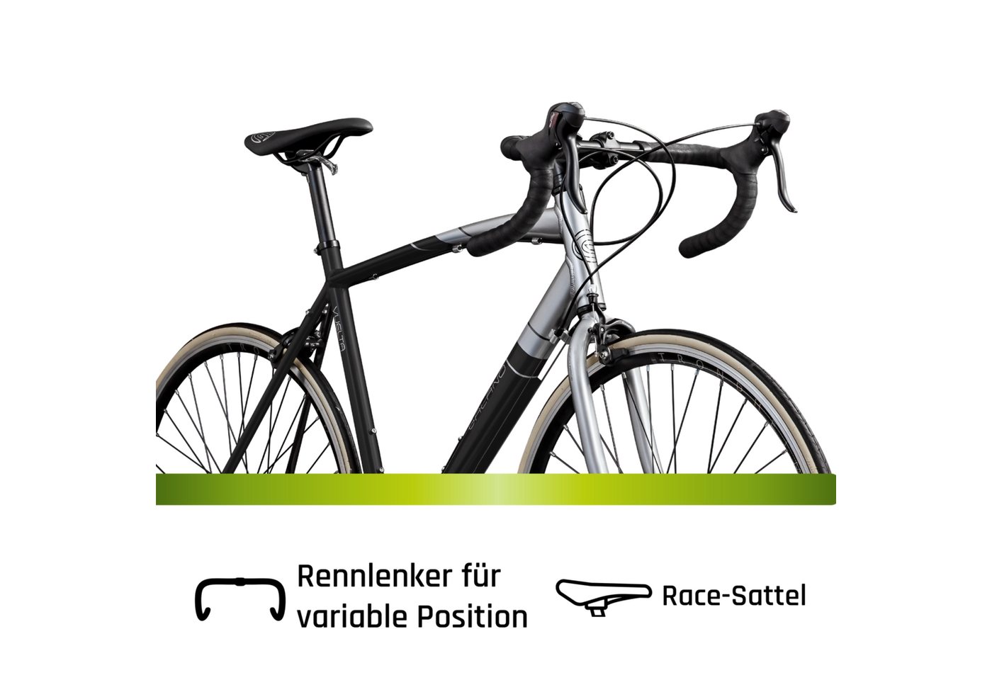 Galano Rennrad Vuelta STI, 14 Gang, Kettenschaltung, 28 Zoll für Damen und Herren 150 - 195 cm Fahrrad Road Bike Fitnessrad – Bild 4 von 5