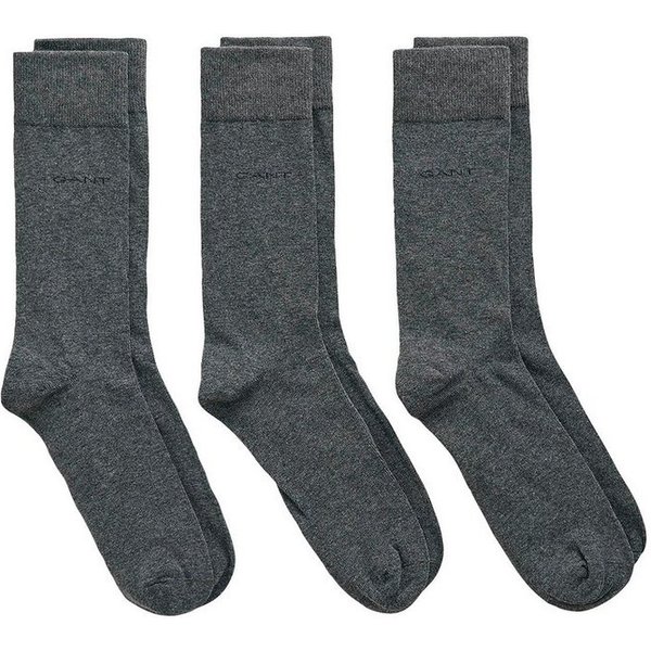 Gant Basicsocken SOFT COTTON SOCKS 3-PACK (Packung, 3-Paar, 3) mit Logodruck am Knöchel