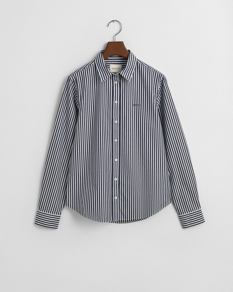 Gant Hemdbluse REG POPLIN STRIPED SHIRT mit einer kleinen Logostickerei auf der Brust – Bild 4 von 5