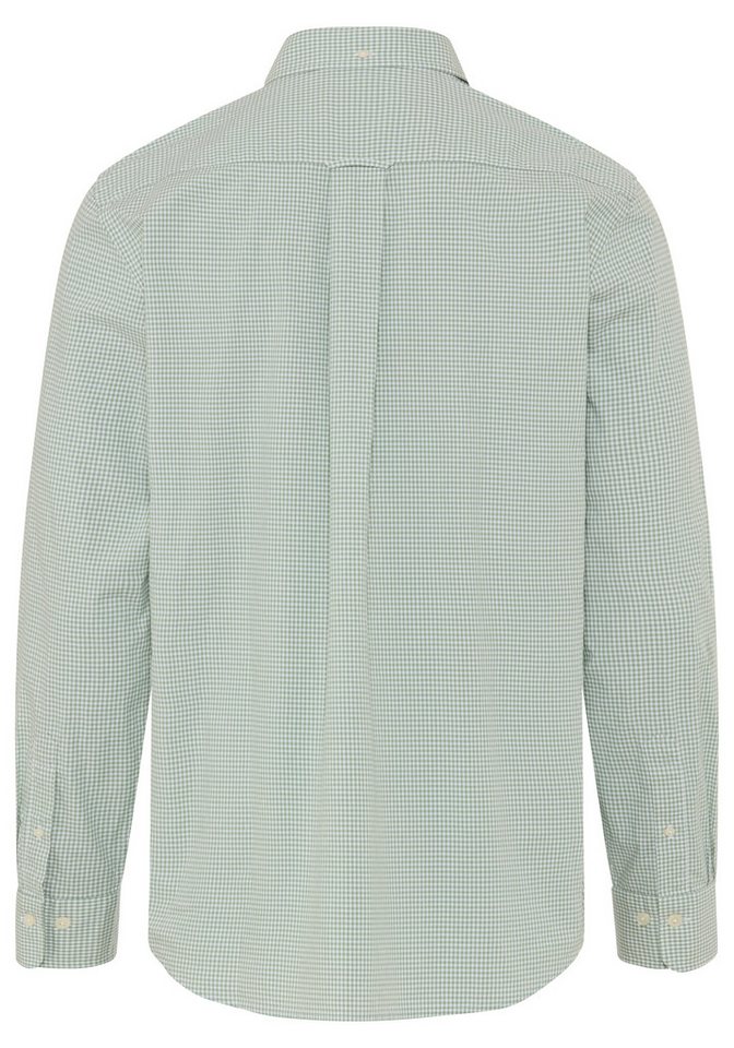 Gant Langarmhemd REG CLASSIC POPLIN GINGHAM SHIRT mit Logostickerei, Baumwoll-Popeline – Bild 3 von 3