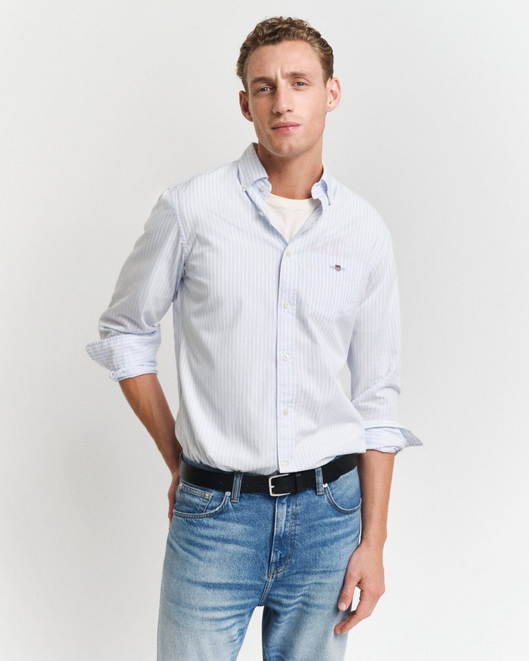 Gant Langarmhemd REG POPLIN STRIPE SHIRT – Bild 3 von 5