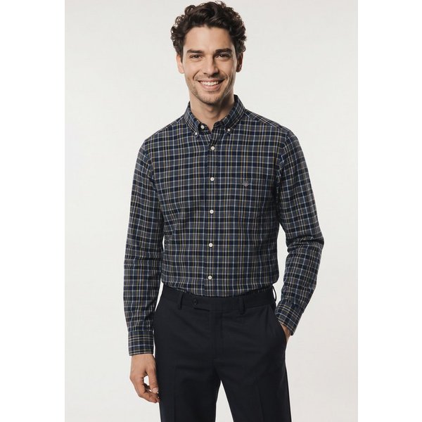 Gant Langarmhemd REGULAR ARCHIVE POPLIN INDIGO CHECK Regular fit mit Karomuster