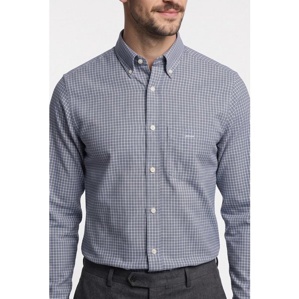 Gant Langarmhemd REGULAR COTTON LINEN PRINT SHIRT Regular fit mit Button-Down-Kragen