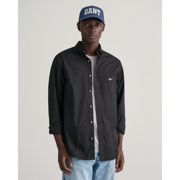 Gant Langarmhemd Regular Fit Popeline Hemd leicht strapazierfähig pflegeleicht mit Label Stickerei auf der Brusttasche