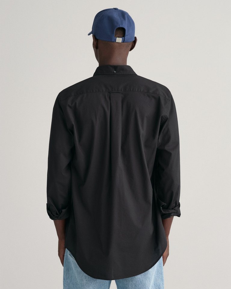 Gant Langarmhemd Regular Fit Popeline Hemd leicht strapazierfähig pflegeleicht mit Label Stickerei auf der Brusttasche – Bild 3 von 5