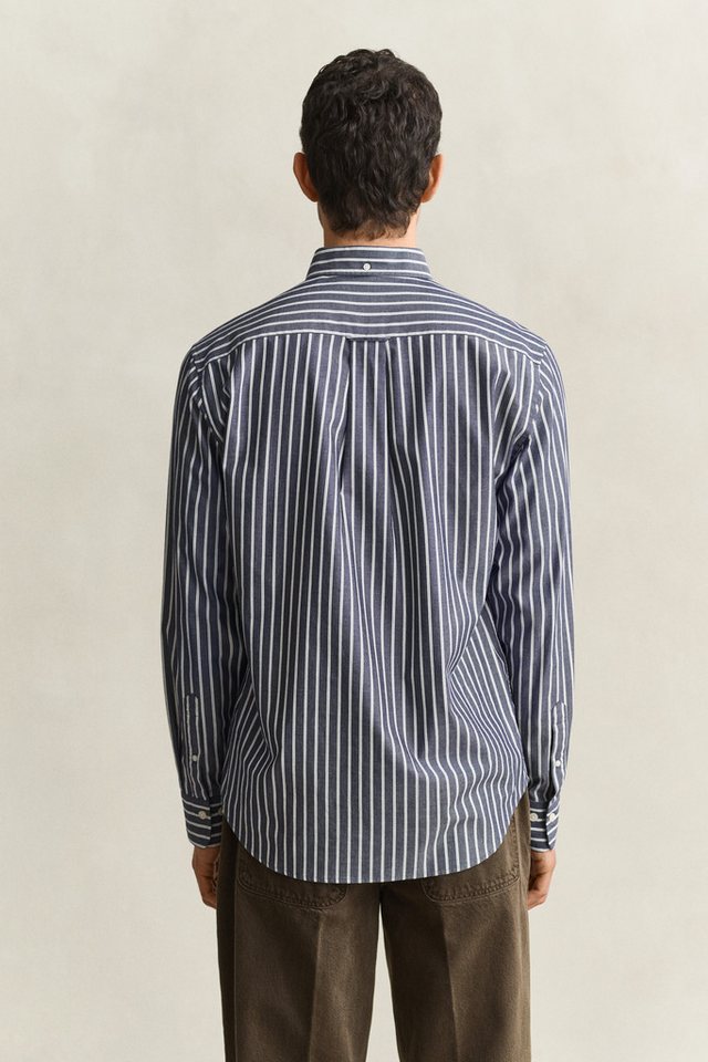 Gant Langarmhemd REGULAR POPLIN STRIPE Button-down-Kragen, gestreift, regular fit – Bild 2 von 5