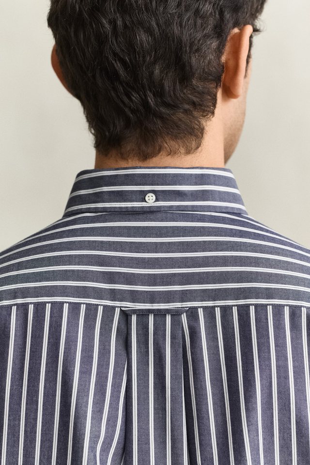 Gant Langarmhemd REGULAR POPLIN STRIPE Button-down-Kragen, gestreift, regular fit – Bild 3 von 5