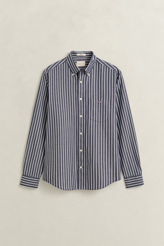 Gant Langarmhemd REGULAR POPLIN STRIPE Button-down-Kragen, gestreift, regular fit – Bild 5 von 5