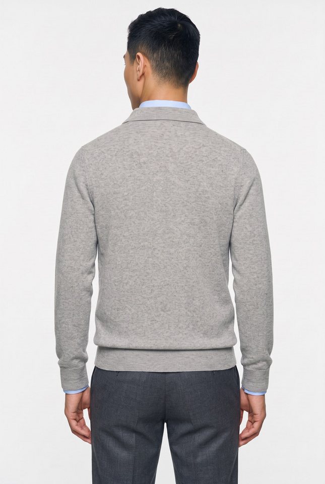 Gant Polokragenpullover SUPERFINE LAMBSWOOL melierte Optik, normale Passform – Bild 2 von 5
